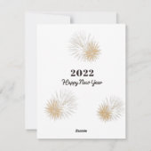 Gelukkig nieuwjaar 2022 feestdagenkaart (Achterkant)