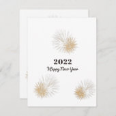 Gelukkig nieuwjaar 2022 feestdagenkaart (Voorkant / Achterkant)