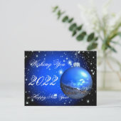 Gelukkig nieuwjaar 2022 feestdagenkaart (Staand voorkant)