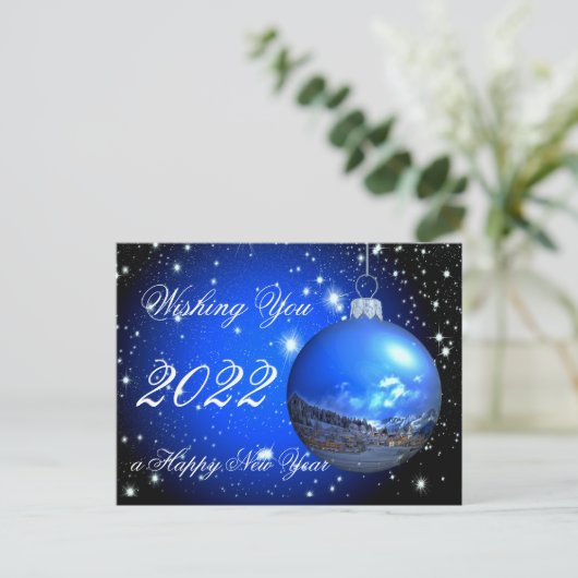 Gelukkig nieuwjaar 2022 feestdagenkaart (Staand voorkant)