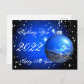 Gelukkig nieuwjaar 2022 feestdagenkaart (Voorkant / Achterkant)