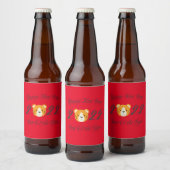 Gelukkig nieuwjaar 2022 Jaar van de tijger Bier Etiket (Flessen)