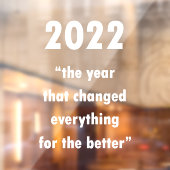 Gelukkig Nieuwjaar 2022 Motiverende Quote Raamsticker (Vel 2)