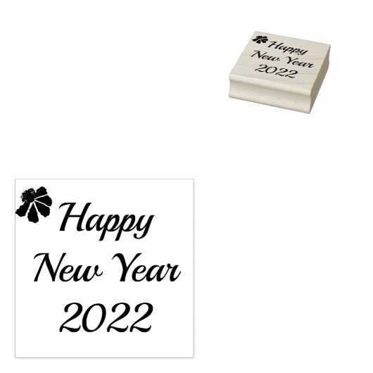 Gelukkig Nieuwjaar 2022 rubberstempel (Gestempeld)