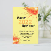 gelukkig nieuwjaar 2022 vakantie - uitnodiging (Staand voorkant)