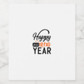 Gelukkig nieuwjaar 2022 wijn etiket (Enkel label)