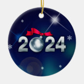 Gelukkig nieuwjaar 2023. Aangepaste kerst Keramisch Ornament (Voorkant)