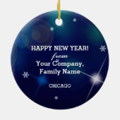 Gelukkig nieuwjaar 2023. Aangepaste kerst Keramisch Ornament (Achterkant)