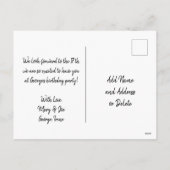 Gelukkig Nieuwjaar 2023 Elegant Red and Gold Scrip Feestdagenkaart (Achterkant)