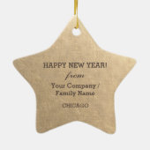 Gelukkig nieuwjaar 2023. Fireworks-ontwerp Keramisch Ornament (Achterkant)