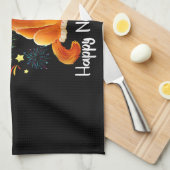 Gelukkig nieuwjaar 2023 grappige Happy Meow Cat Lo Theedoek (Quarter Fold)