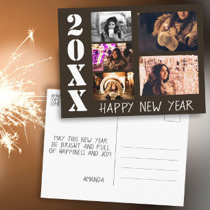 Gelukkig Nieuwjaar 2023 Groeten 5 Foto Collage Briefkaart