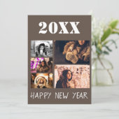 Gelukkig Nieuwjaar 2023 Groeten 5 Foto Collage Feestdagenkaart (Staand voorkant)