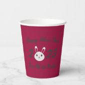 Gelukkig nieuwjaar 2023 Jaar van het konijn Papieren Bekers (Achterkant)