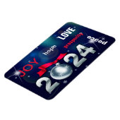 Gelukkig nieuwjaar 2023. KerstBauble Magneet (Linkerzijde)