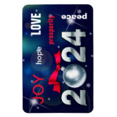 Gelukkig nieuwjaar 2023. KerstBauble Magneet (Verticaal)