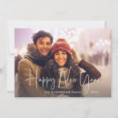 Gelukkig nieuwjaar | 2023 Moderne script multi-fot Feestdagenkaart (Voorkant)