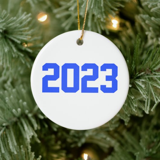 Gelukkig nieuwjaar 2023 - nieuwjaar 2023 keramisch ornament (Boom)