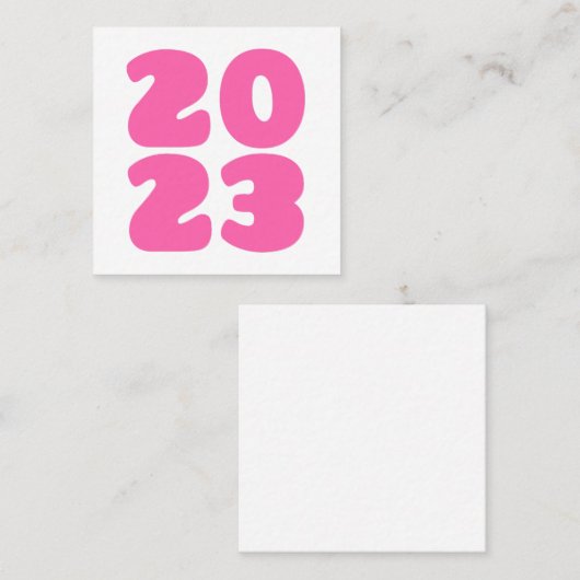 Gelukkig nieuwjaar 2023 - nieuwjaar 2023 vierkante visitekaartje (Voorkant / Achterkant)
