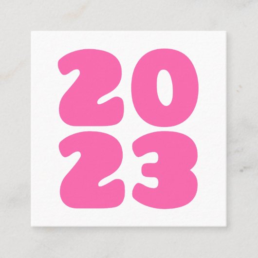 Gelukkig nieuwjaar 2023 - nieuwjaar 2023 vierkante visitekaartje (Voorkant)