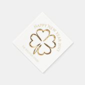 Gelukkig Nieuwjaar 2023 of Jouw tekst Vier Leaf Cl Servet (Hoek)