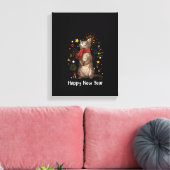 Gelukkig nieuwjaar 2023 voor vrouwen canvas afdruk (Insitu (Woonkamer))