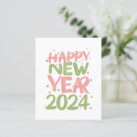 Gelukkig nieuwjaar 2024 (Staand voorkant)