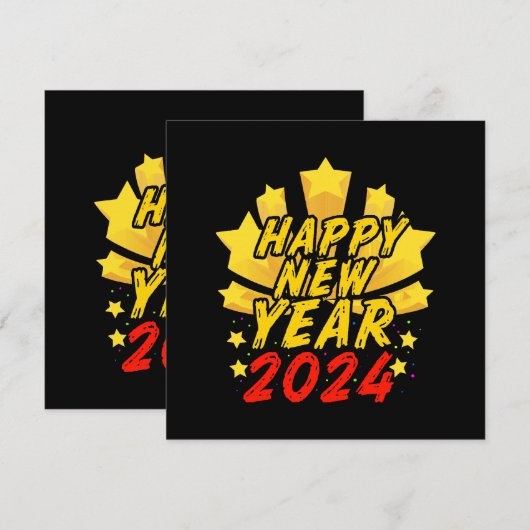 Gelukkig nieuwjaar 2024 (Voorkant / Achterkant)