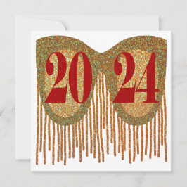 Gelukkig Nieuwjaar 2024 - 2024 vol goede dingen Feestdagenkaart