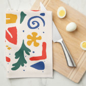 Gelukkig Nieuwjaar 2024 Abstract Theedoek (Quarter Fold)