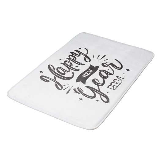 Gelukkig nieuwjaar 2024 badmat (Gekanteld)