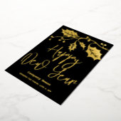 Gelukkig Nieuwjaar 2024 bedrijf, rood lint Folie Feestdagenkaart (Gedraaid)