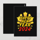 Gelukkig nieuwjaar 2024  briefkaart (Voorkant / Achterkant)