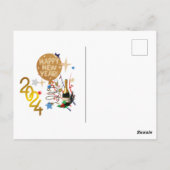 Gelukkig nieuwjaar 2024 briefkaart (Achterkant)