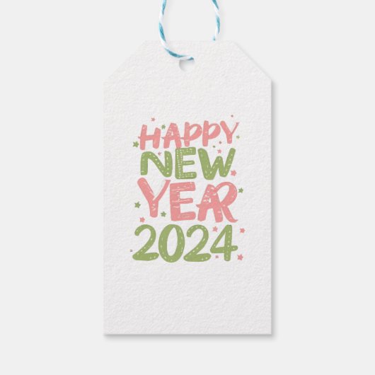 Gelukkig nieuwjaar 2024 cadeaulabel (Achterkant)