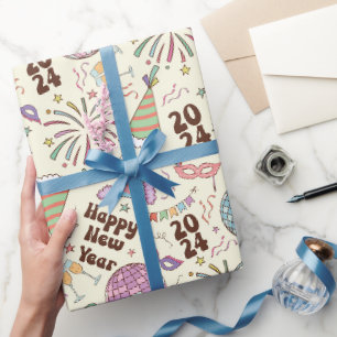 Gelukkig Nieuwjaar 2024 Cadeaupapier