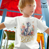 Gelukkig Nieuwjaar 2024 Chinese Draak Zwart T-shirt