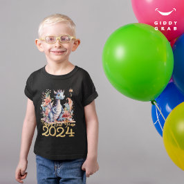 Gelukkig Nieuwjaar 2024 Chinese Draak Zwart T-shirt