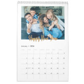 Gelukkig Nieuwjaar 2024 Chinese Dragon Vanille Fot Kalender (Jan 2026)