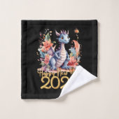 Gelukkig Nieuwjaar 2024 Chinese Dragon Water Kleur Bad Handdoek (Wasdoekje)