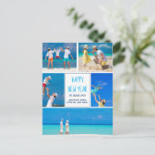 Gelukkig Nieuwjaar 2024 chique moderne fotocollage Briefkaart (Staand voorkant)