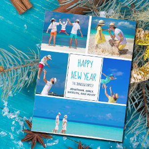 Gelukkig Nieuwjaar 2024 chique moderne fotocollage Briefkaart