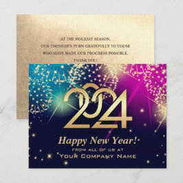 Gelukkig Nieuwjaar 2024. Custom Corporate Kaart