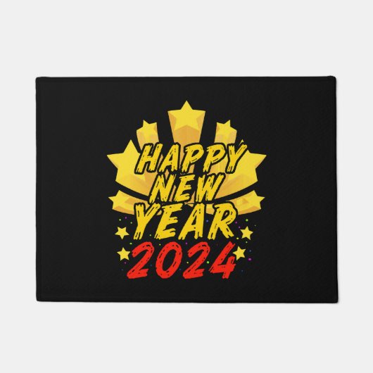 Gelukkig nieuwjaar 2024 deurmat (Voorkant)