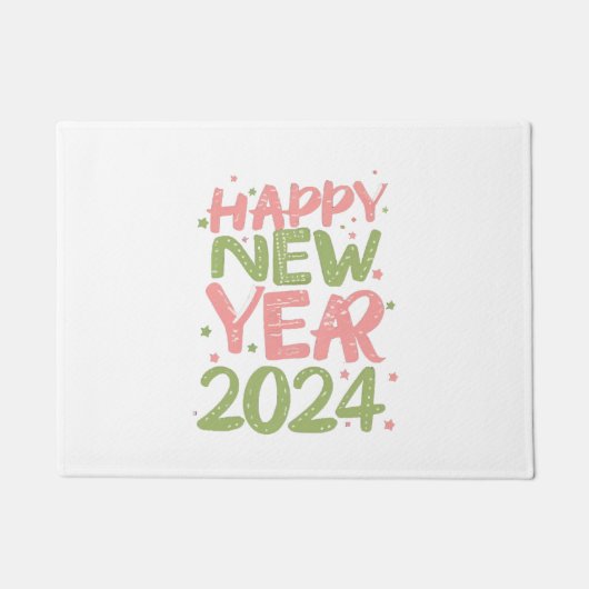 Gelukkig nieuwjaar 2024 deurmat (Voorkant)