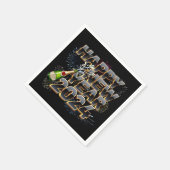 Gelukkig Nieuwjaar 2024 Elegant Oudejaarsfeest Servet (Hoek)