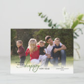 Gelukkig Nieuwjaar 2024 Elegant Script Feestdagenkaart (Staand voorkant)