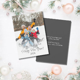 Gelukkig Nieuwjaar 2024 Familie Modern Feestdagenkaart