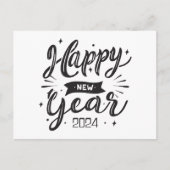 Gelukkig nieuwjaar 2024 feestdagenkaart (Voorkant)