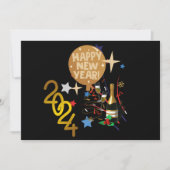 Gelukkig nieuwjaar 2024 feestdagenkaart (Voorkant)